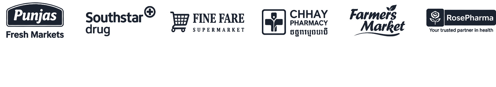 Trusted retailer logos